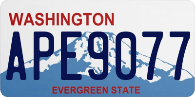 WA license plate APE9077