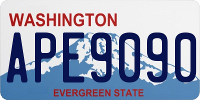 WA license plate APE9090