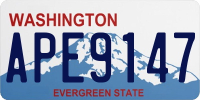 WA license plate APE9147