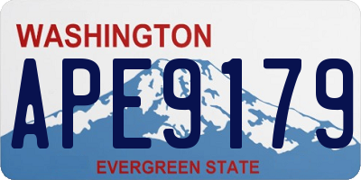WA license plate APE9179