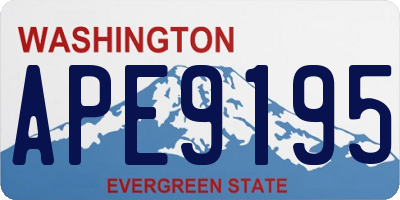 WA license plate APE9195
