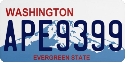 WA license plate APE9399