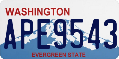 WA license plate APE9543