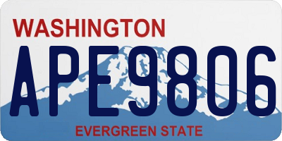 WA license plate APE9806