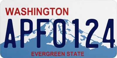 WA license plate APF0124