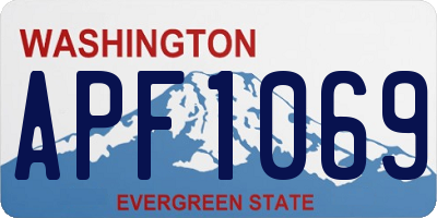 WA license plate APF1069