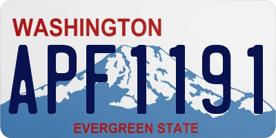 WA license plate APF1191