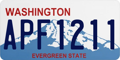 WA license plate APF1211