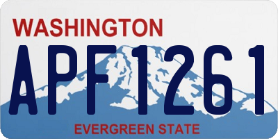 WA license plate APF1261