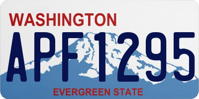 WA license plate APF1295
