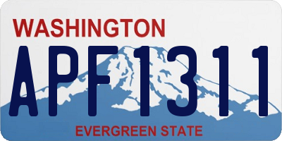 WA license plate APF1311
