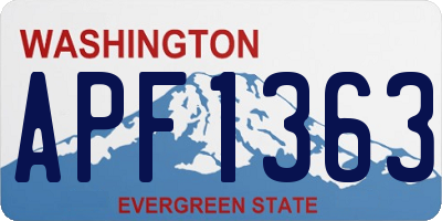 WA license plate APF1363