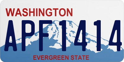 WA license plate APF1414