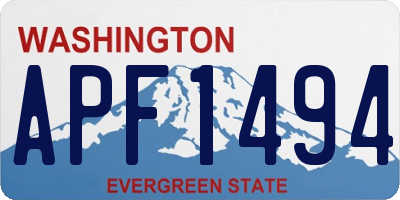 WA license plate APF1494
