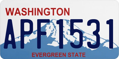 WA license plate APF1531