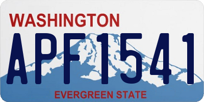 WA license plate APF1541