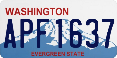 WA license plate APF1637