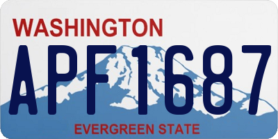 WA license plate APF1687