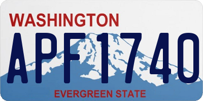 WA license plate APF1740