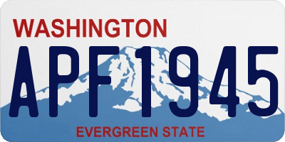 WA license plate APF1945