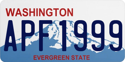 WA license plate APF1999