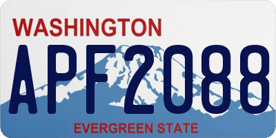 WA license plate APF2088