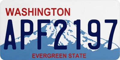 WA license plate APF2197