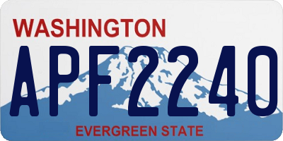 WA license plate APF2240