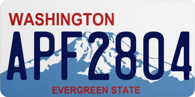 WA license plate APF2804