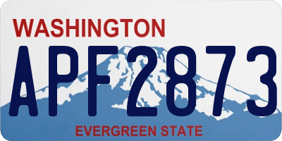 WA license plate APF2873