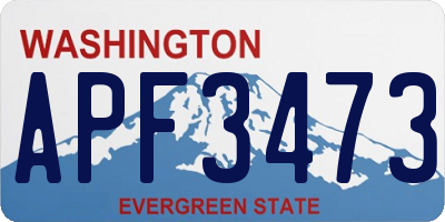 WA license plate APF3473