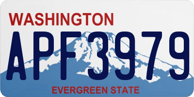 WA license plate APF3979