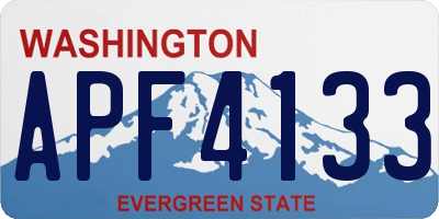 WA license plate APF4133