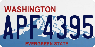 WA license plate APF4395