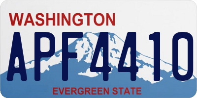 WA license plate APF4410