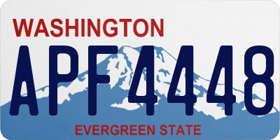 WA license plate APF4448