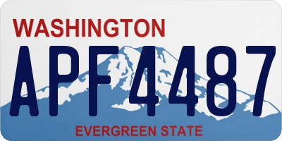 WA license plate APF4487