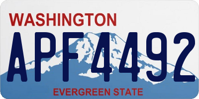 WA license plate APF4492