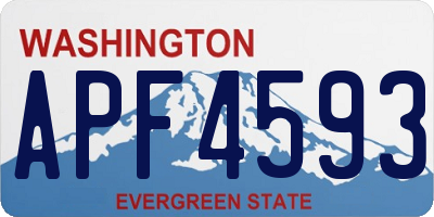 WA license plate APF4593