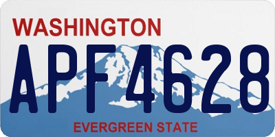 WA license plate APF4628
