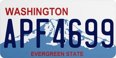 WA license plate APF4699