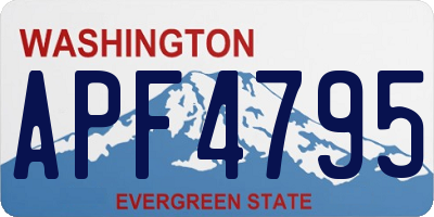 WA license plate APF4795