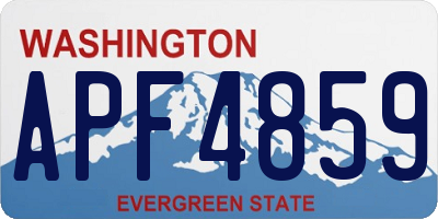 WA license plate APF4859
