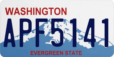 WA license plate APF5141