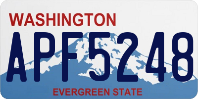 WA license plate APF5248