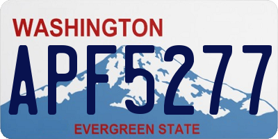 WA license plate APF5277