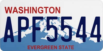 WA license plate APF5544