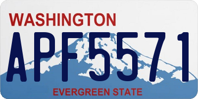 WA license plate APF5571