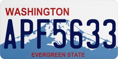 WA license plate APF5633