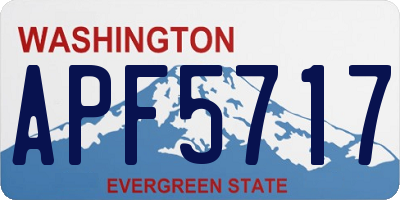 WA license plate APF5717